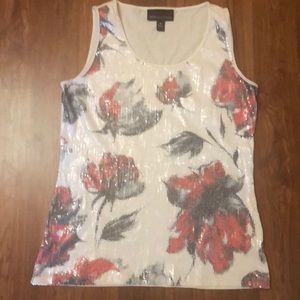 Dana Buchman Sequined Sleeveless Top